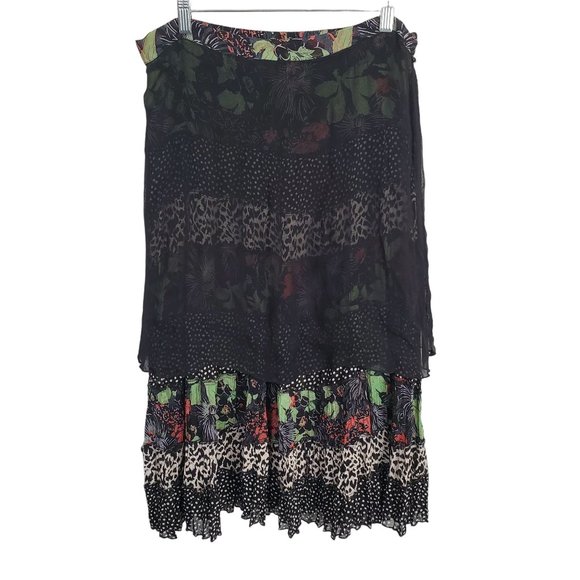 Sarah Arizona Size XL Skirt Boho Maxi Tropical Floral Animal Polka Dot Pull On - Picture 8 of 10